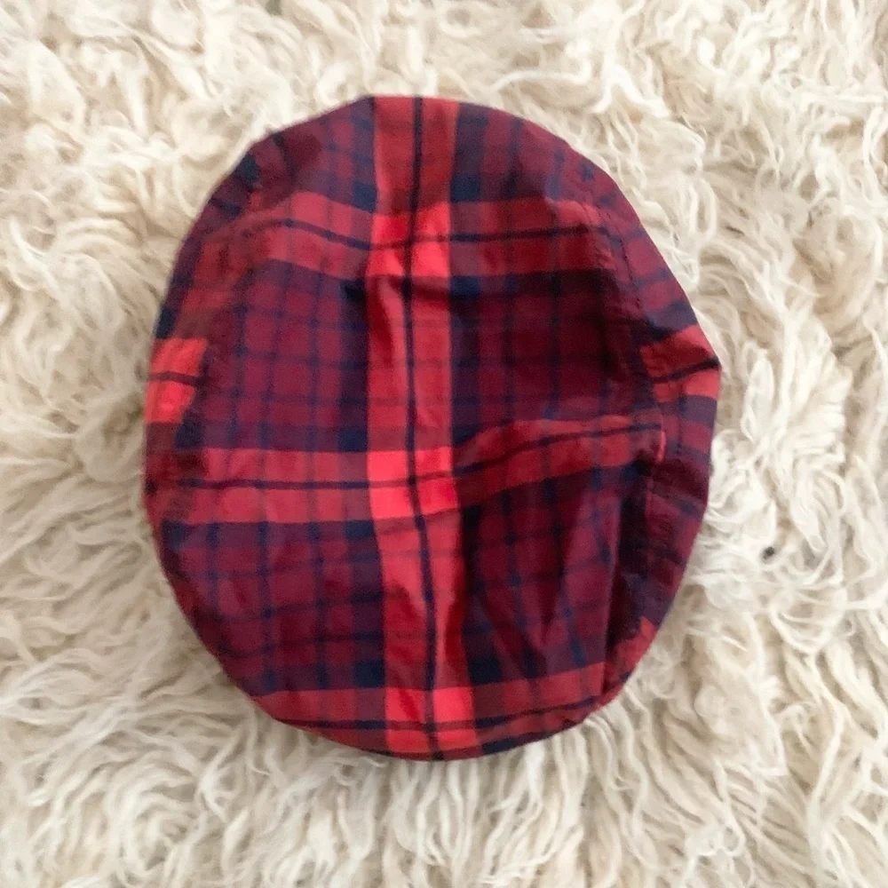 Gymboree | Plaid Red Black Cabby Hat Holiday
